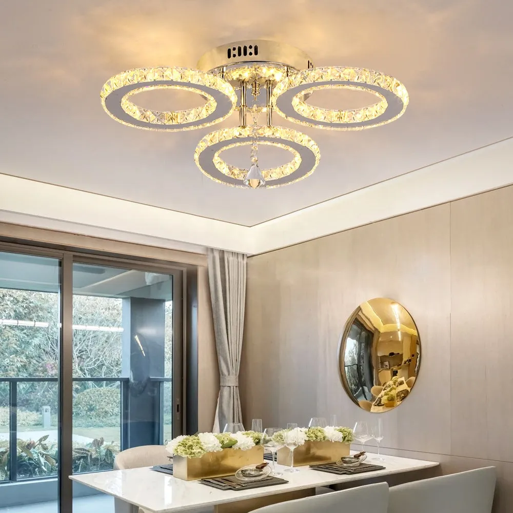Alessandro Design Alanubis lustra LED 40W crom 3 cercuri dimabila