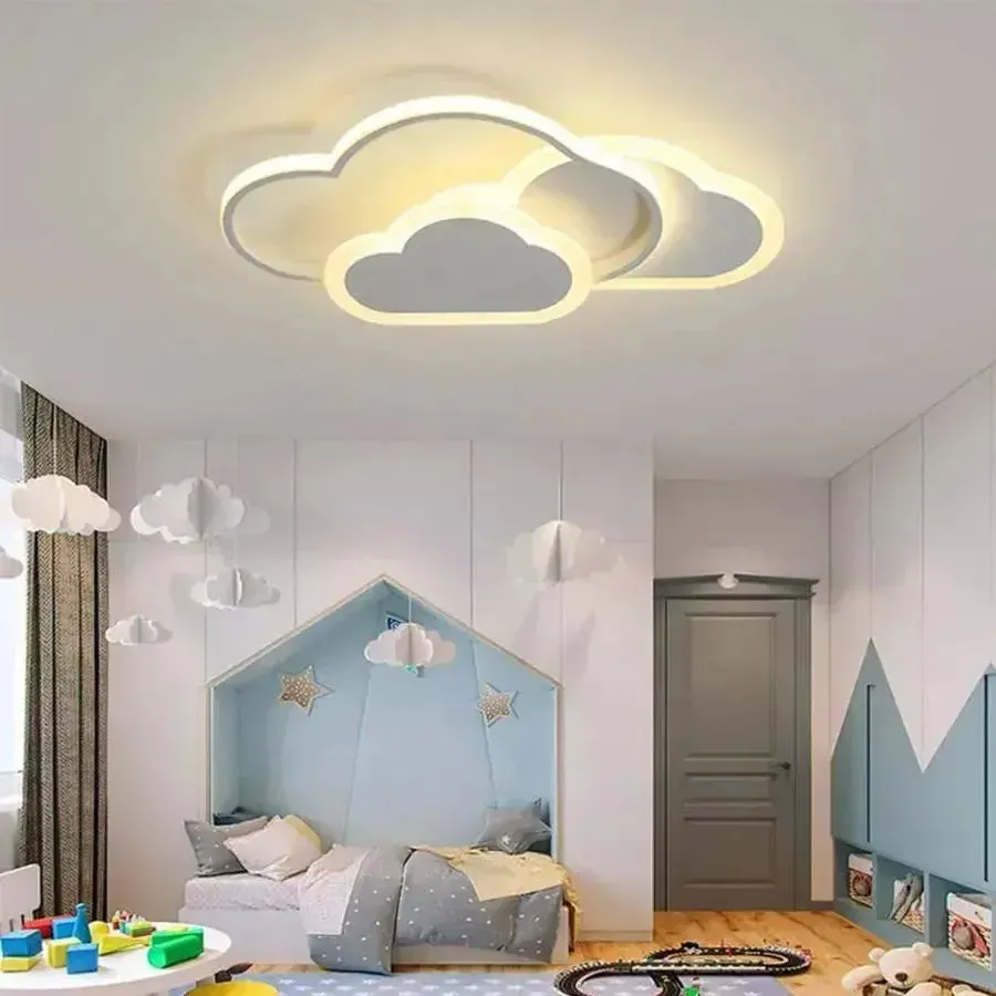 RIOKO lustră LED 48W albă 3 nori dimabilă