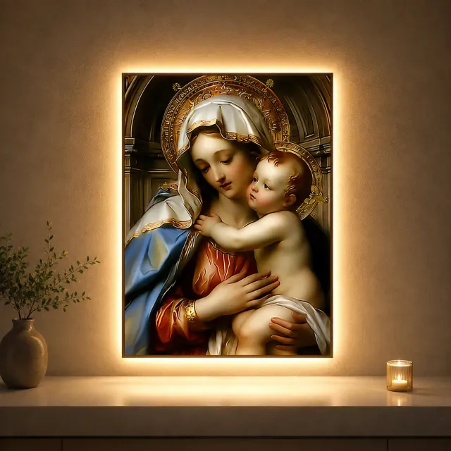 Alessandro Design Maternal Protection tablou LED 60x80 lumina neutra