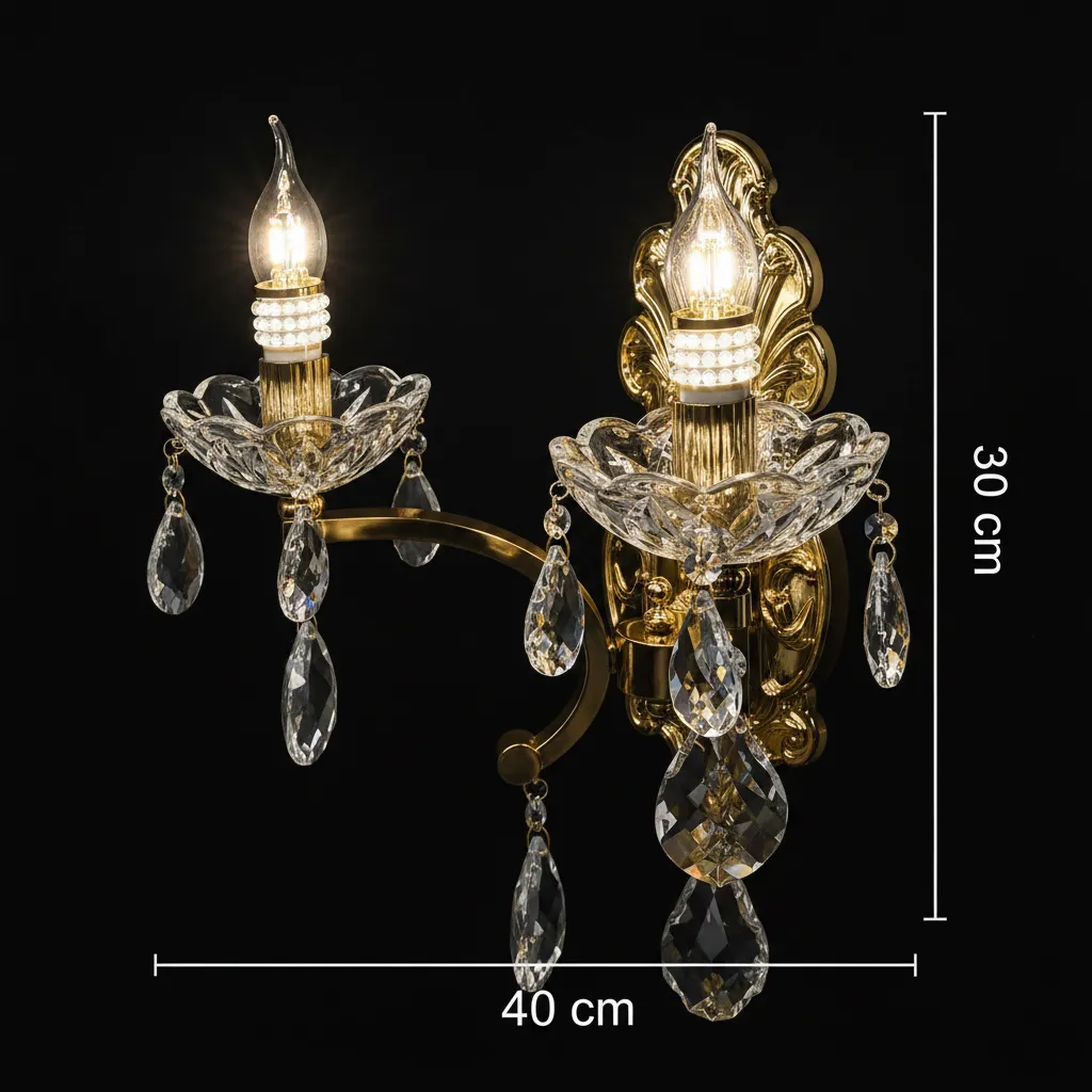 Alessandro Design WATSON LAKE aplica cristal aurie 2xE14