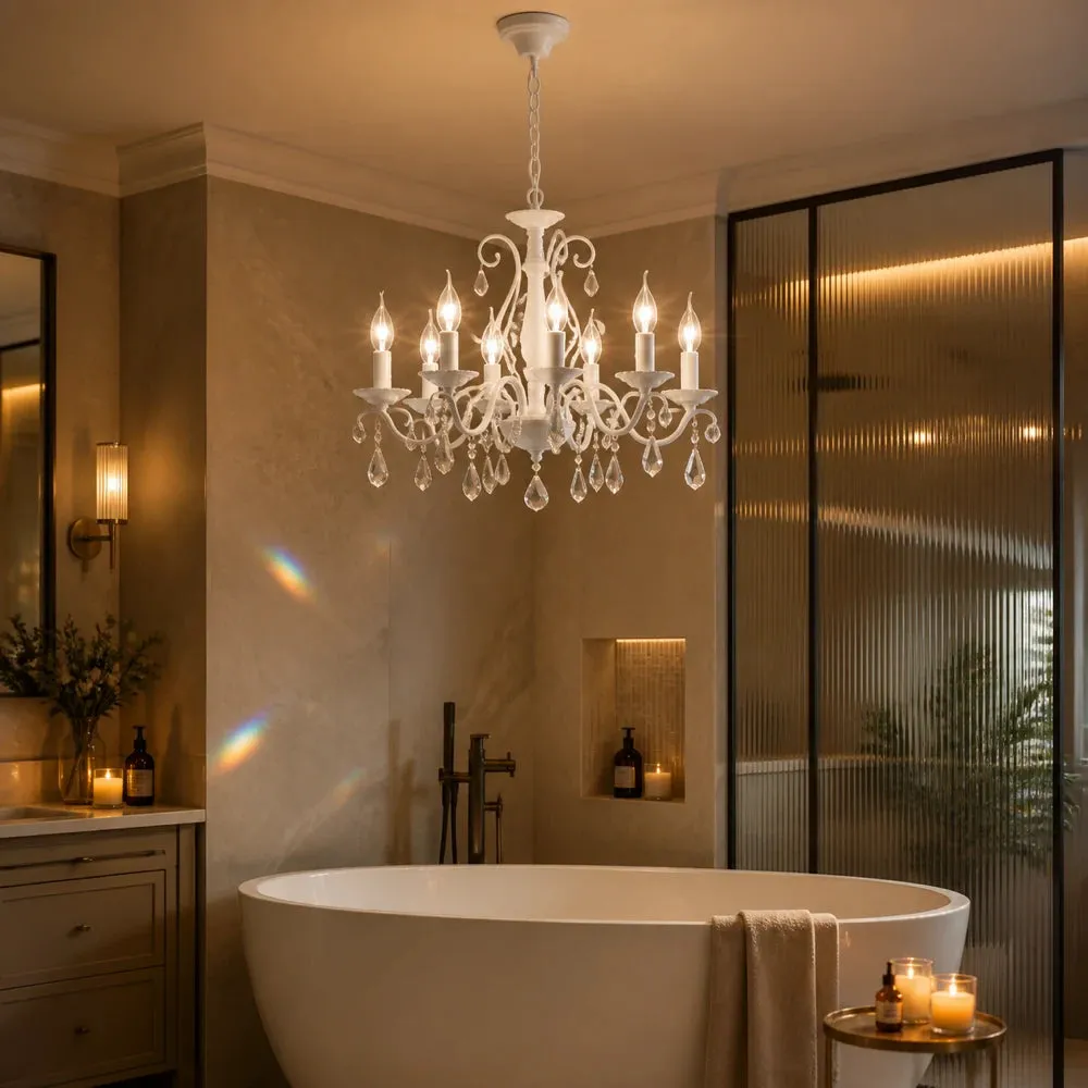 Alessandro Design Delli Santi Candelabru Cristal 6xE14 Alb