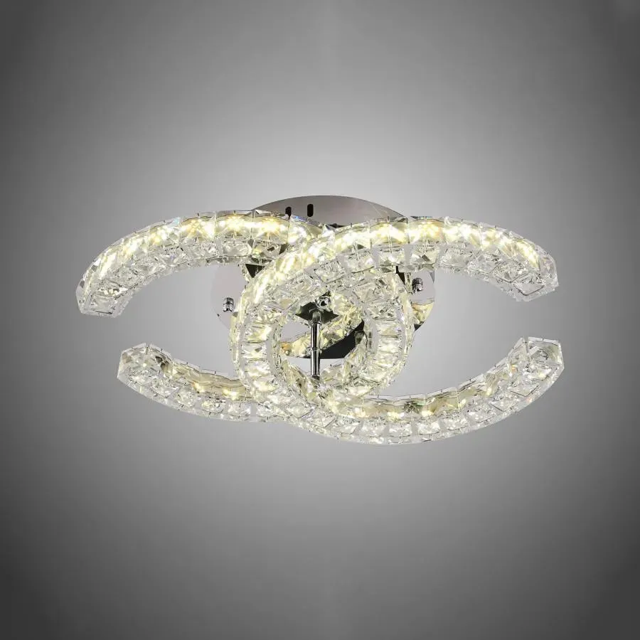 Alessandro Design Shia 27.1W 2 cercuri lustra led crom