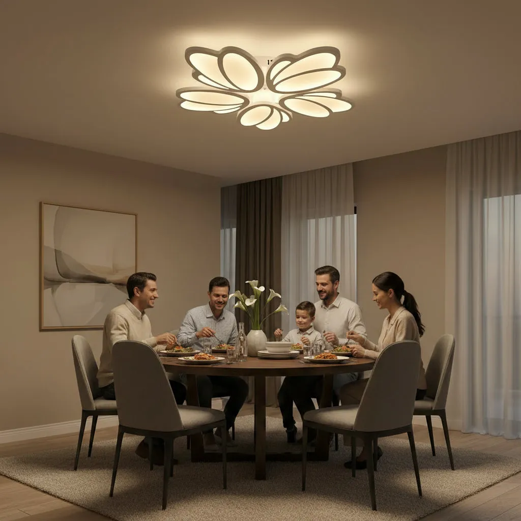 Alessandro Design Tulip 81W lustra LED alba telecomanda