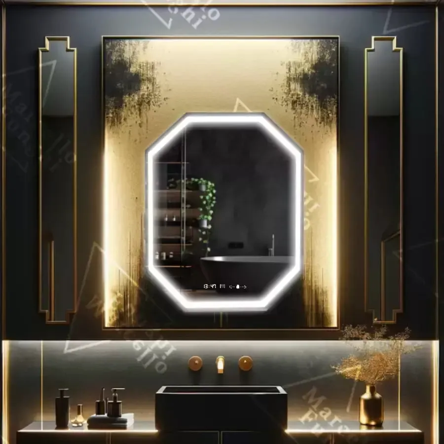 Alessandro Design Ralya MotionGlow oglinda LED 60x80cm poligonala
