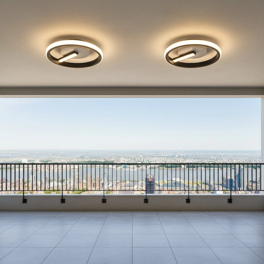 Alessandro Design Victoria 19W lustra LED rotunda alb-negru