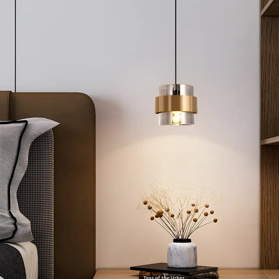 Alessandro Design LC855/1GY lustră suspendată E27 sticlă gri