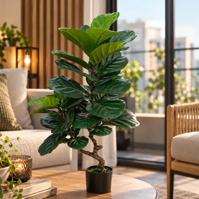 Alessandro Design Ficus 67cm planta artificiala verde ghiveci