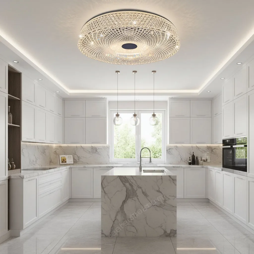 Alessandro Design RADIAN Eleganza lustra LED alba 48,5 cm 38,9W