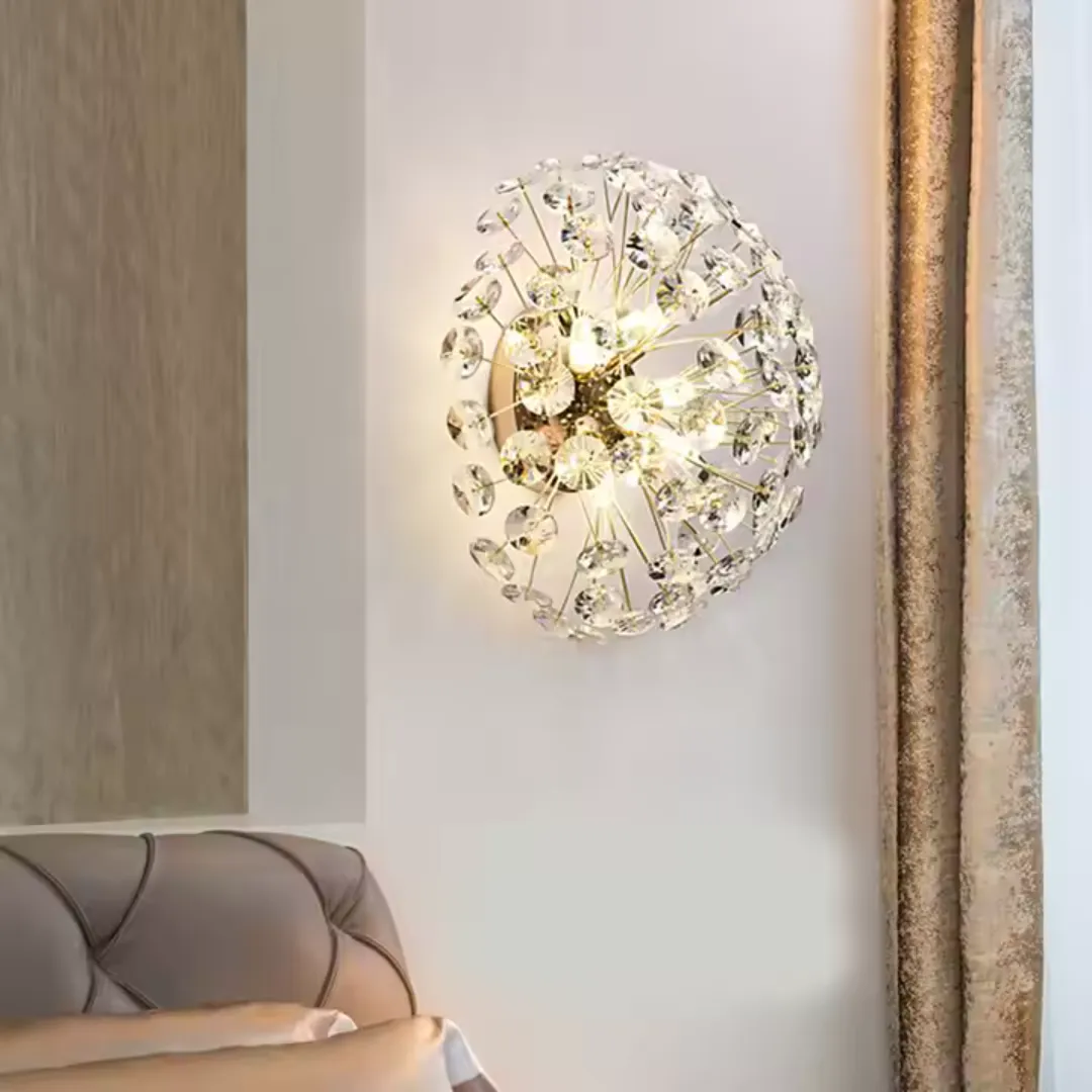 Alessandro Design Khujand candelabru cristal auriu 4xG9 35cm