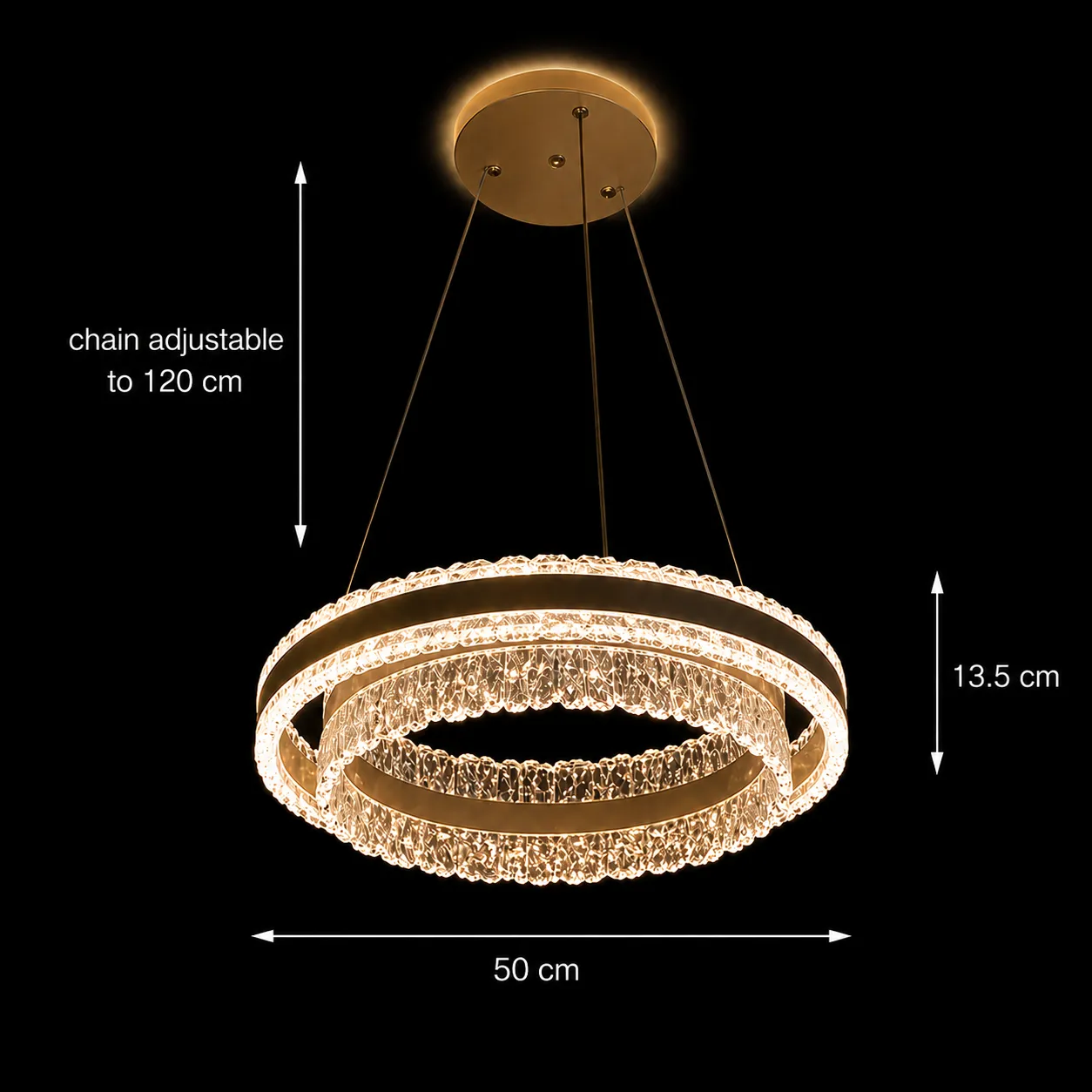 Alessandro Design Kosmo lustra LED 115W neagra patrata