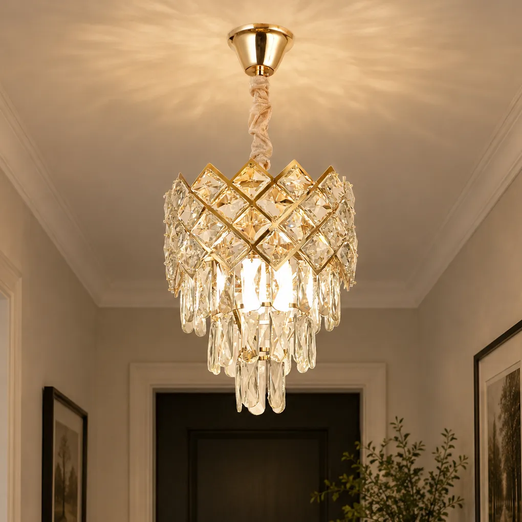 Alessandro Design Vectoria Petito candelabru cristal auriu 28cm