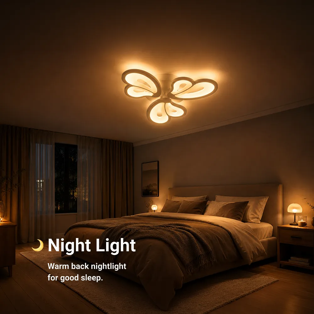 Alessandro Design Blossom lustra LED 40W alba cu telecomanda
