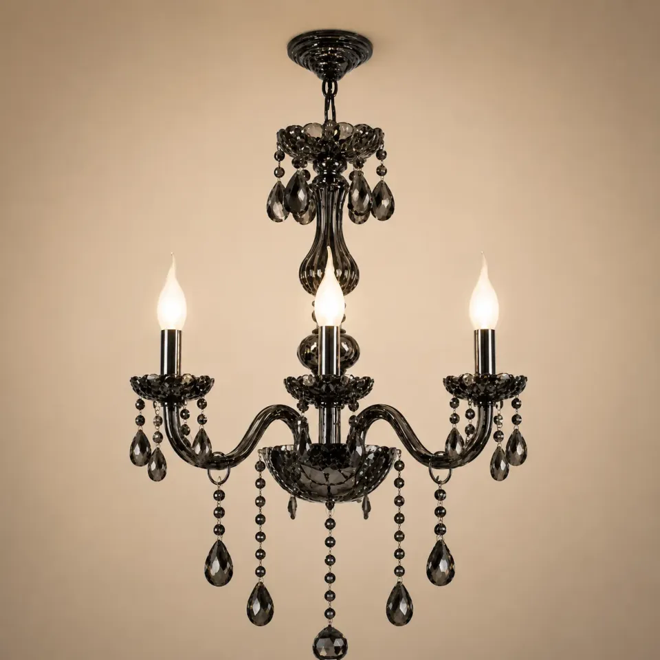 AUGUST Eleganza candelabru cristal 3xE14 argintiu 48cm