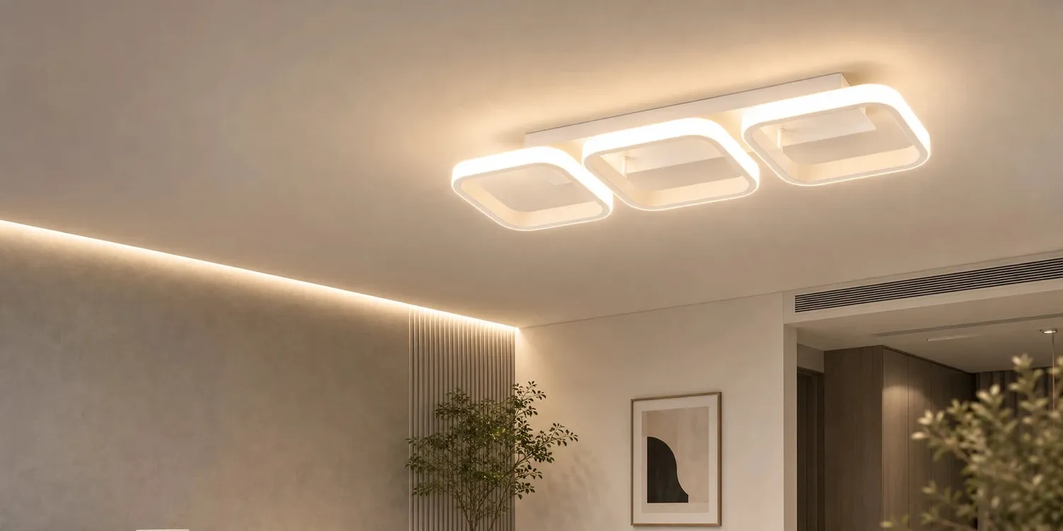 Alessandro Design VERTEX lustră LED albă 34W 3 pătrate
