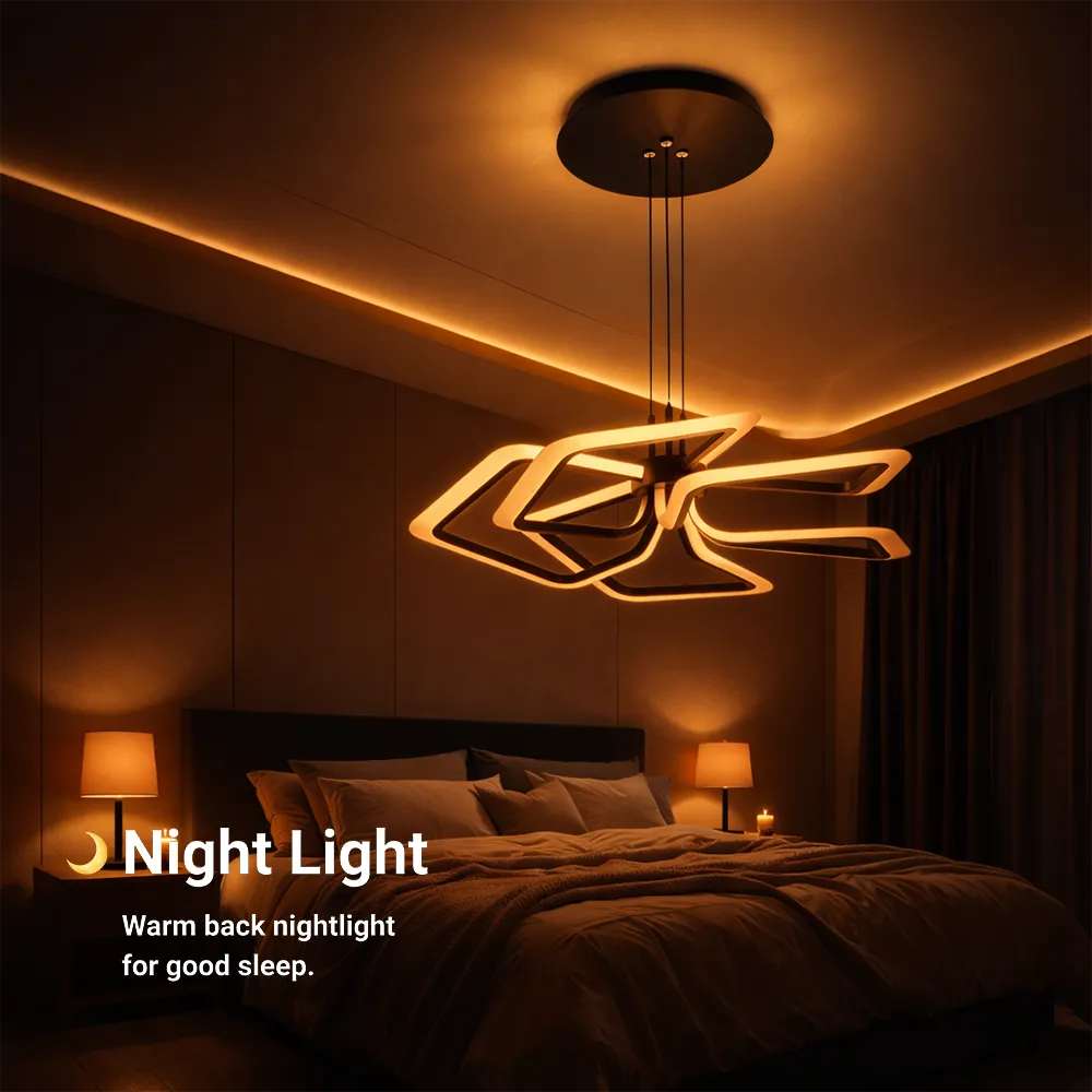 Alessandro Design Rimini lustra LED neagra 103W telecomanda