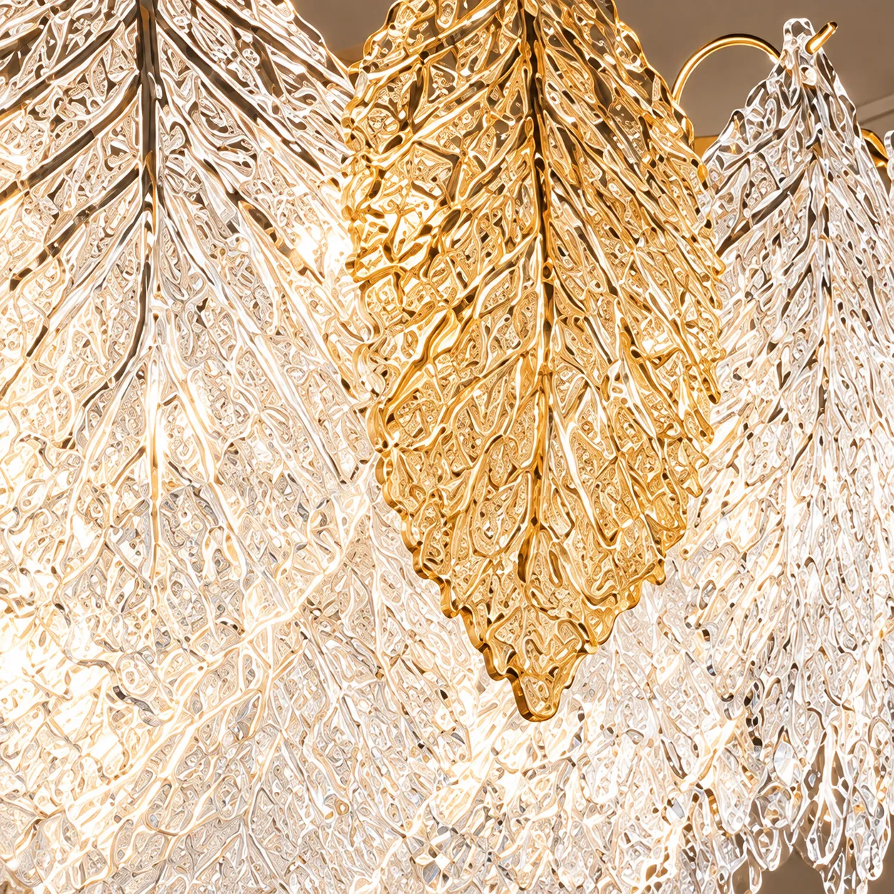 Alessandro Design LACE Eleganza candelabru cristal auriu 9xE14