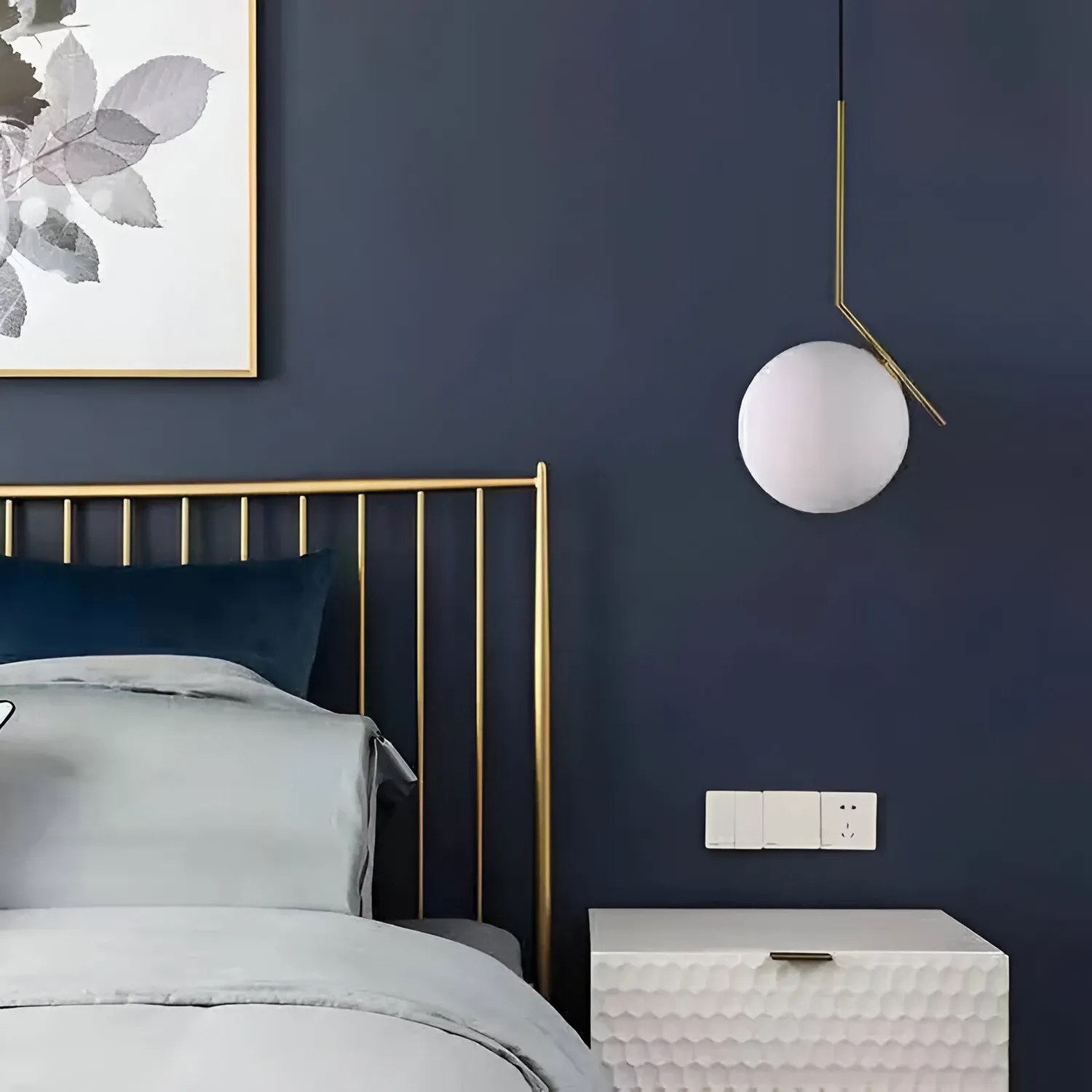 Alessandro Design LOFT Haven pendul E27 alb-auriu metal