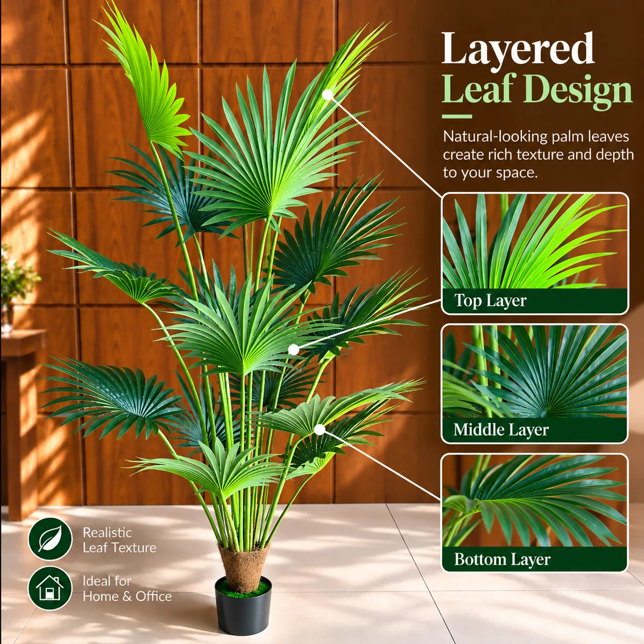 Alessandro Design Livistona Palmier Plantă Artificială 180cm Verde