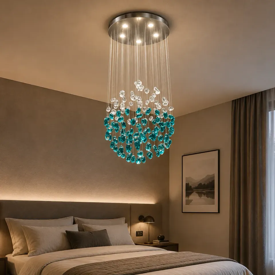 Alessandro Design Oskemen 42W candelabru cristal verde 50 cm