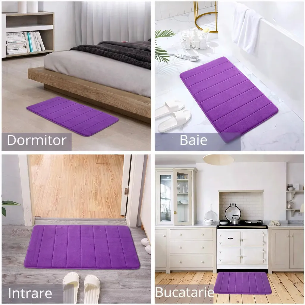 Alessandro Design covoras baie mov antiderapant 50x80cm