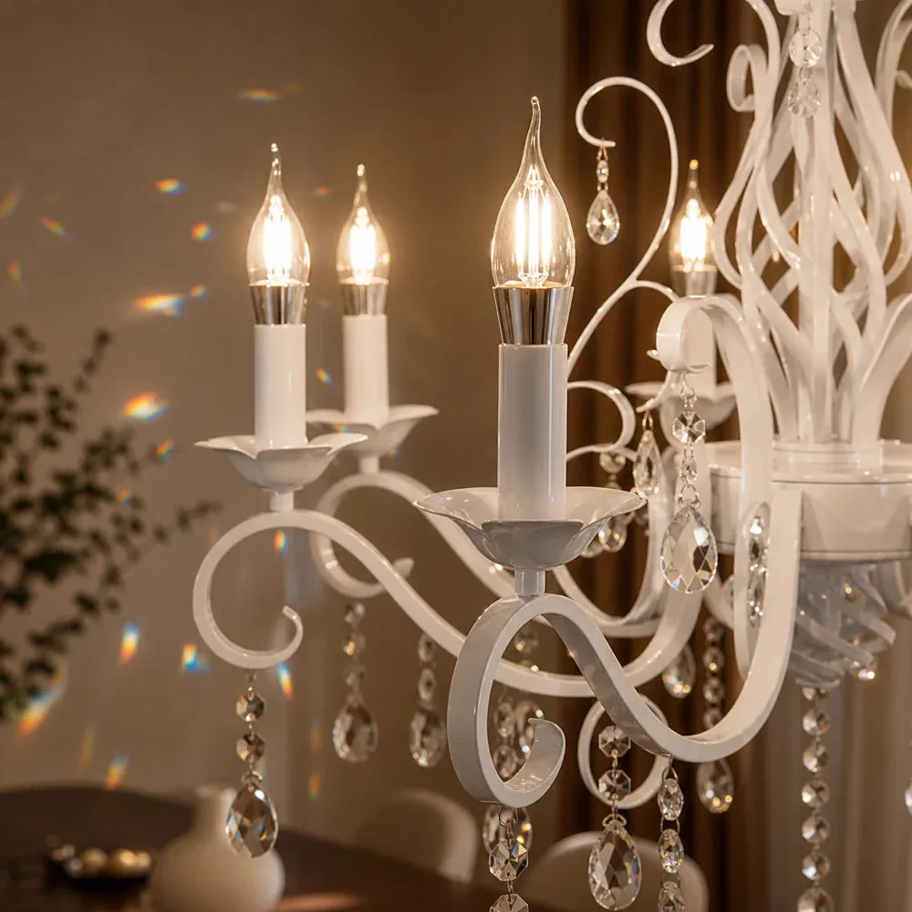 Alessandro Design Delli Santi Candelabru Cristal 6xE14 Alb