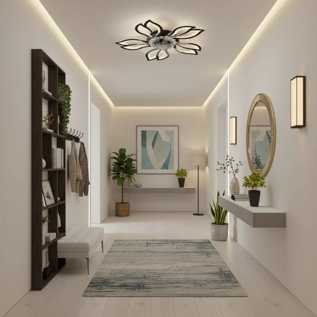 Alessandro Design Anemo lustra LED ventilator 30W D61cm negru