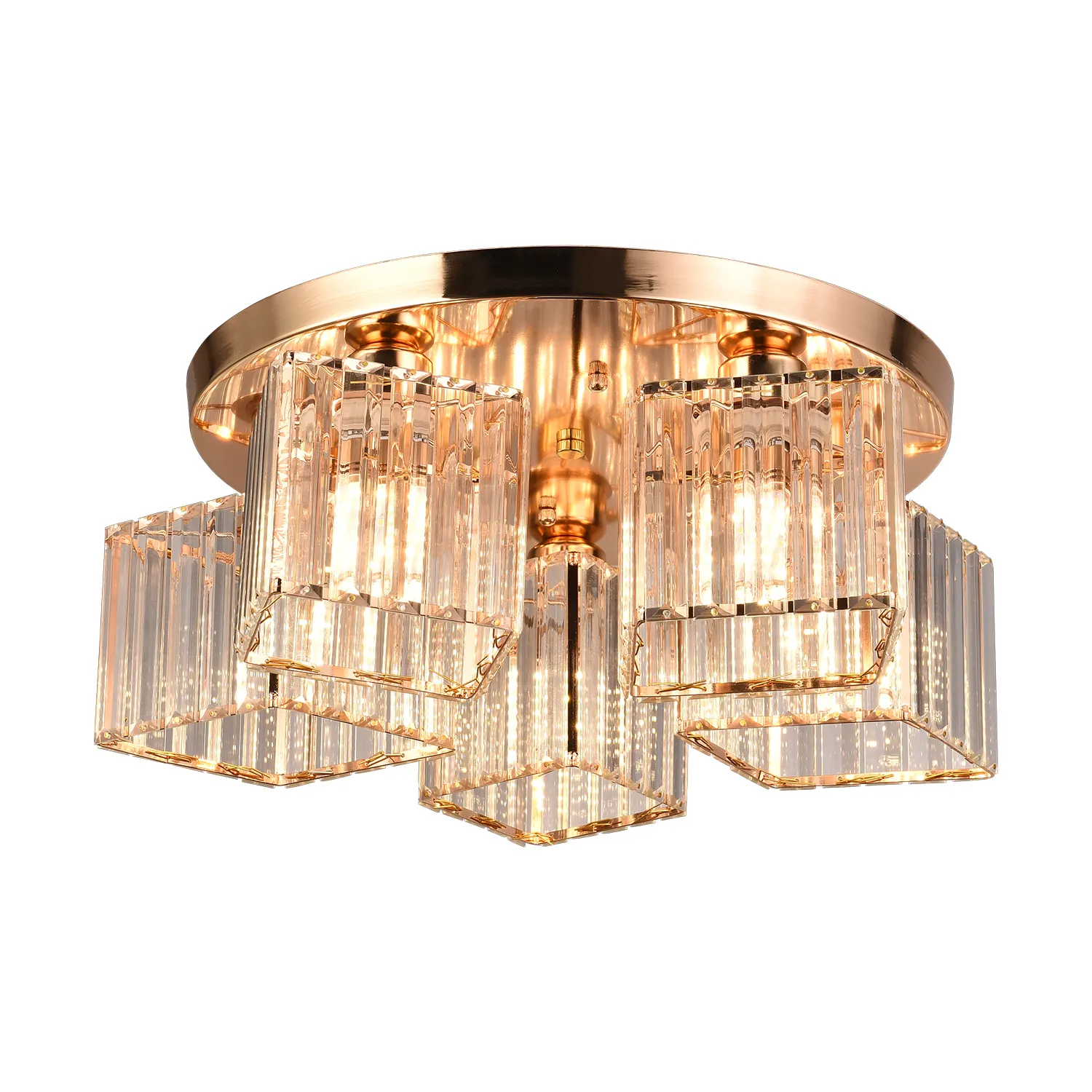 Alessandro Design Sasha LC117/5GD candelabru cu abajur auriu 5xE27