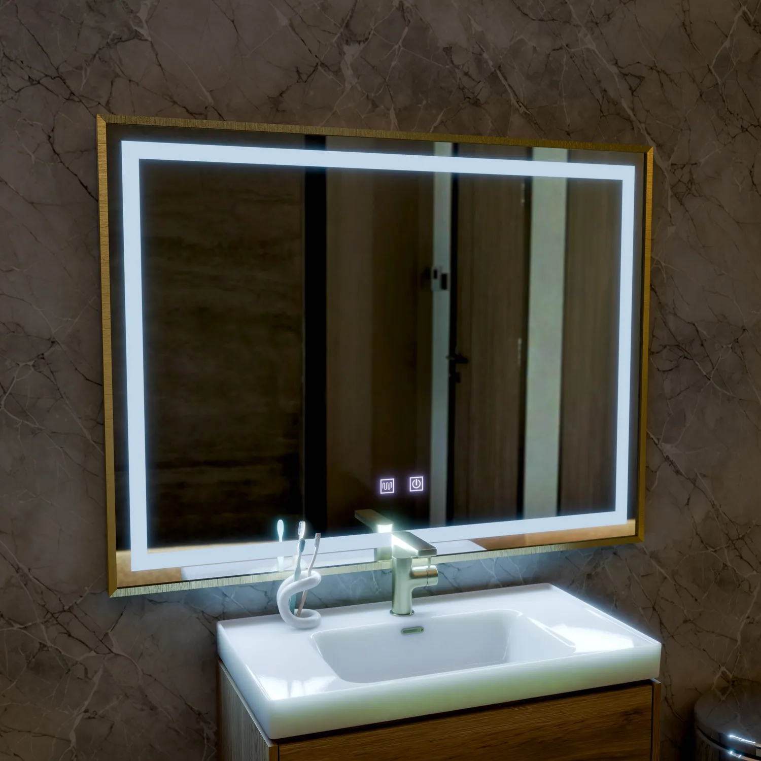 Alessandro Design KARIRI oglinda LED baie 80x60cm touch dezaburire