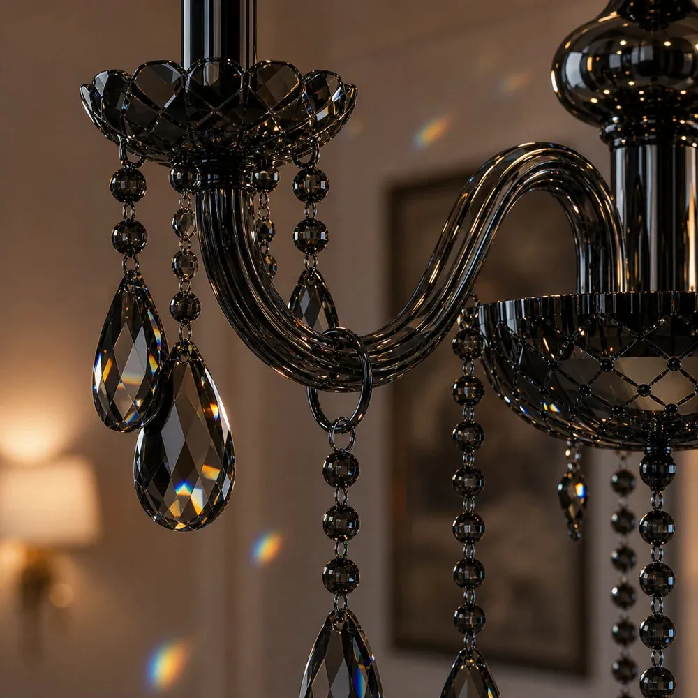 AUGUST Eleganza candelabru cristal 3xE14 argintiu 48cm