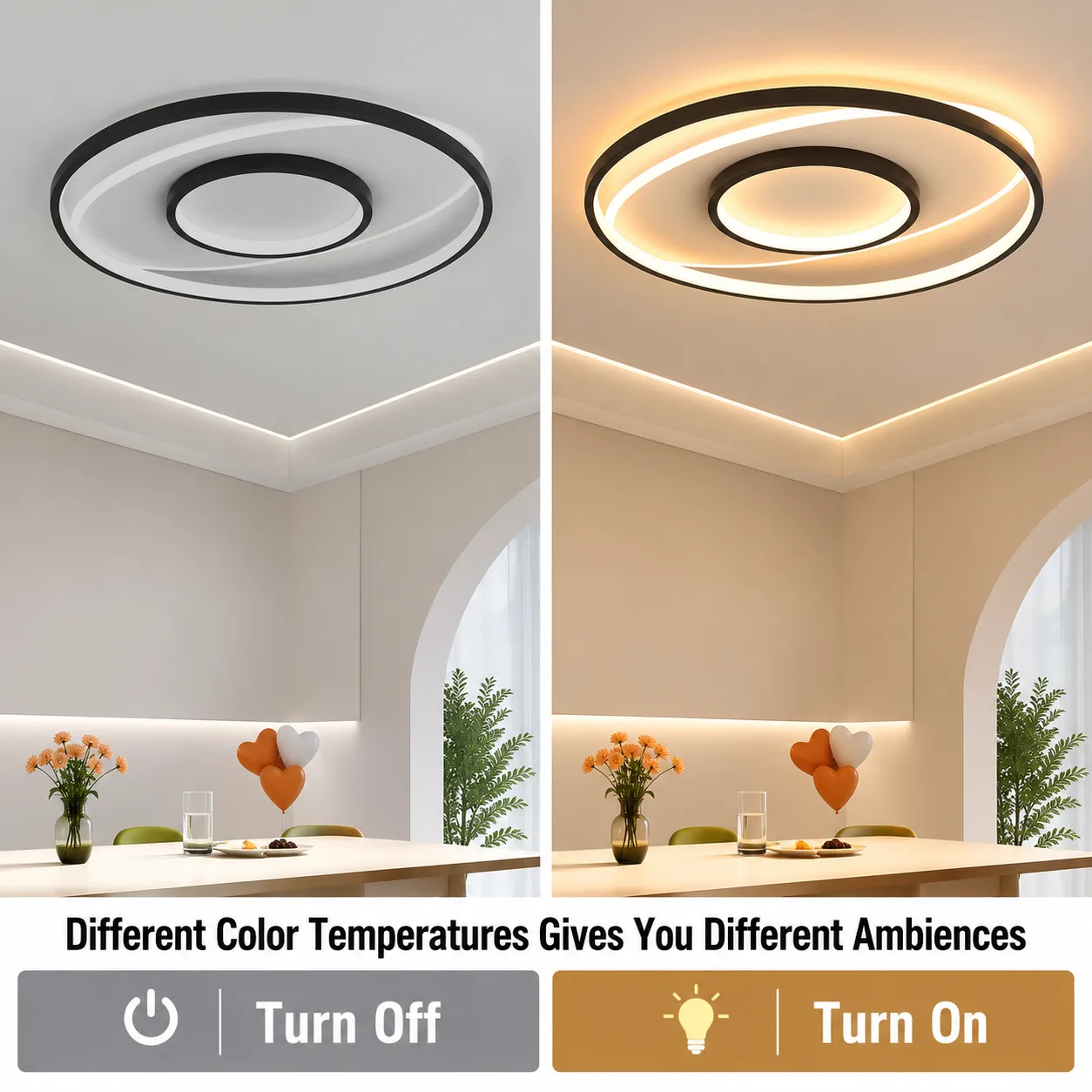 Alessandro Design Figurato lustra LED 63W neagra dimabila