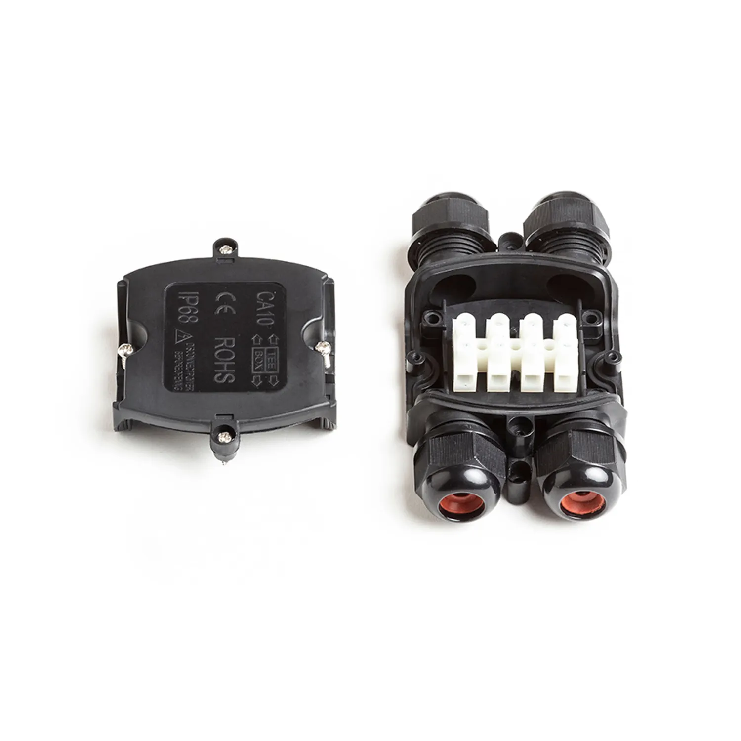 Rendl doza conexiuni IP68 neagra 2x1,5