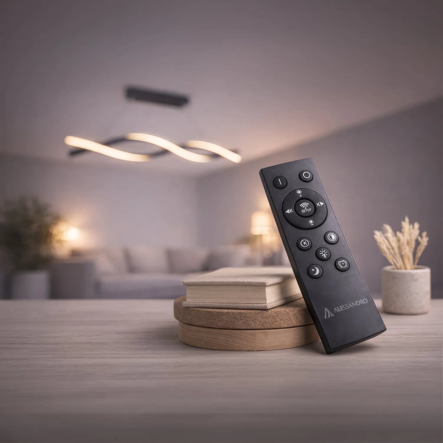 Alessandro Design Flux lustra LED neagra 27W dimabila
