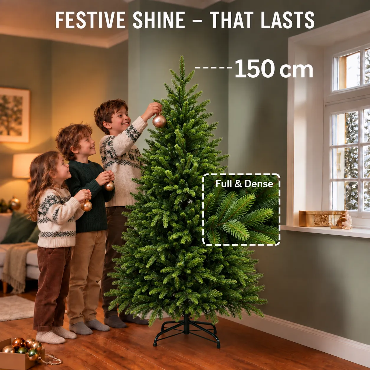 Alessandro Design EIS brad artificial verde 150cm 356 varfuri