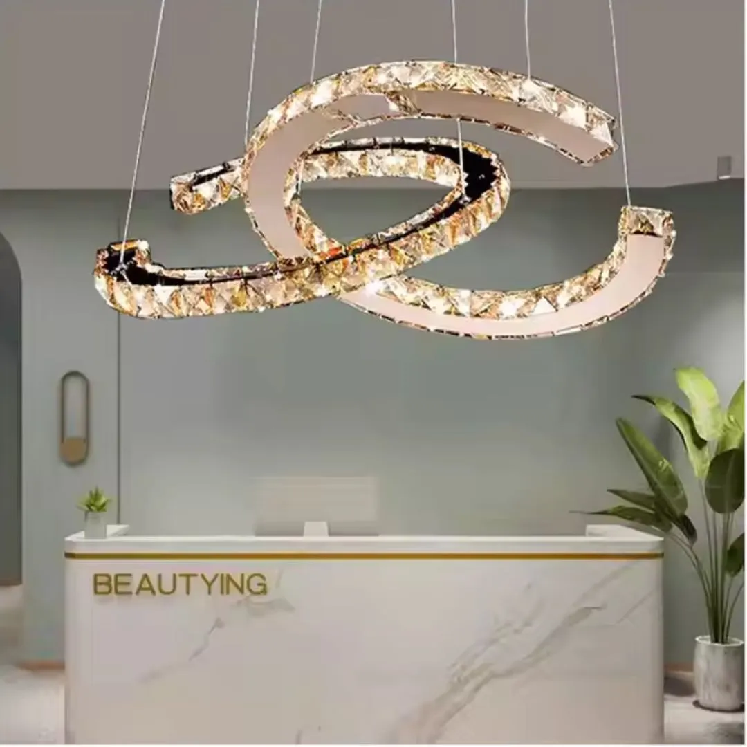 Alessandro Design Prism Antea 57W lustra LED crom 2 cercuri