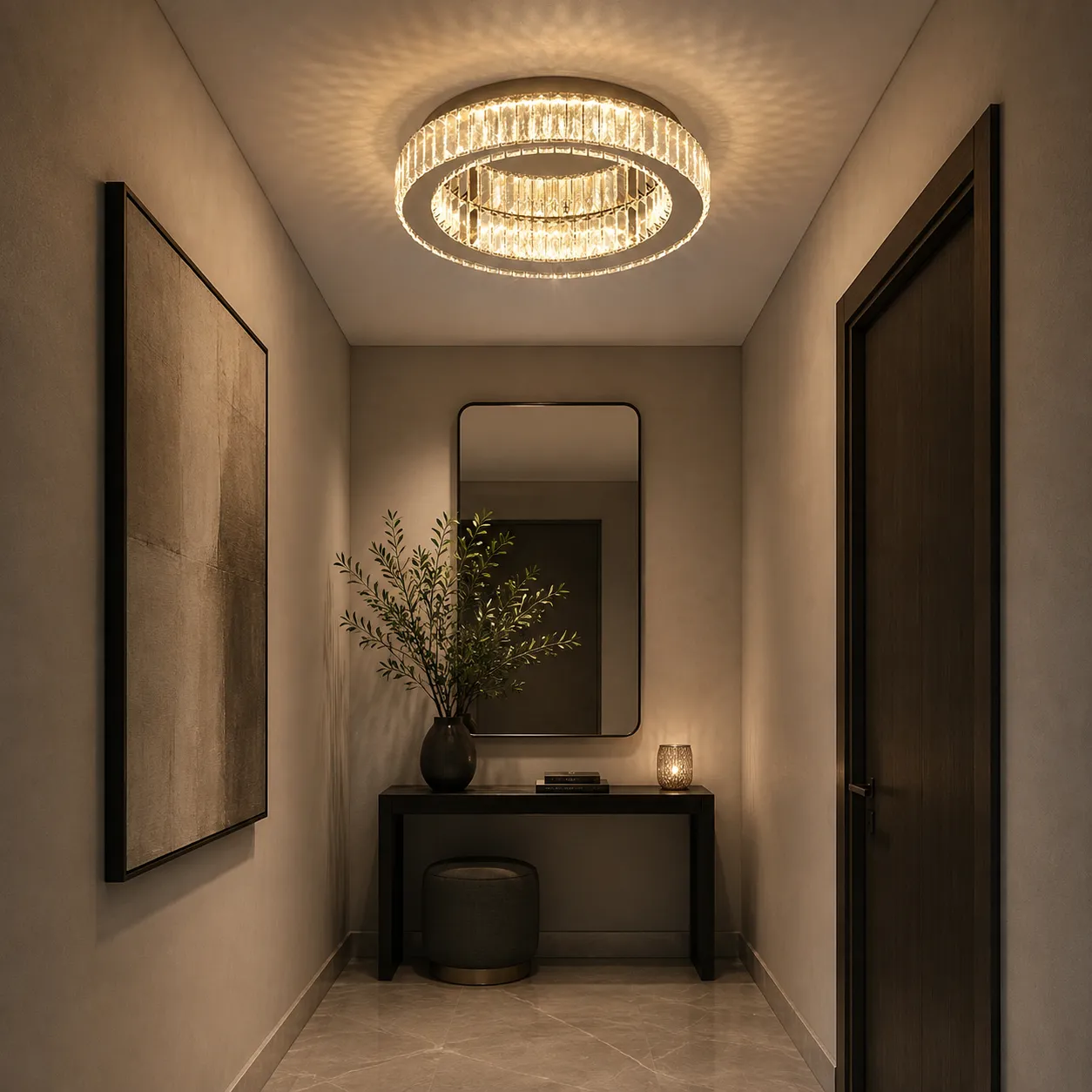 Alessandro Design Vertus 18W lustra LED rotunda crom 29cm dimabila