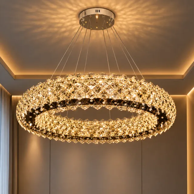 Alessandro Design Kalto Eleganza candelabru cristal crom 106W