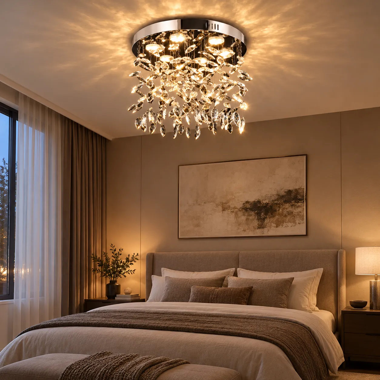Alessandro Design LLC210/400CH candelabru LED 22W cristal rotund