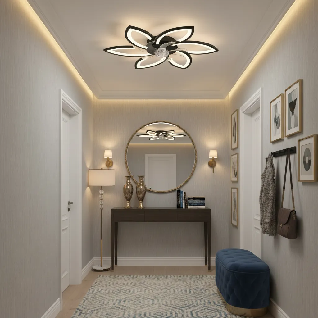 Alessandro Design Anemo lustra LED ventilator 36W neagra D76,5