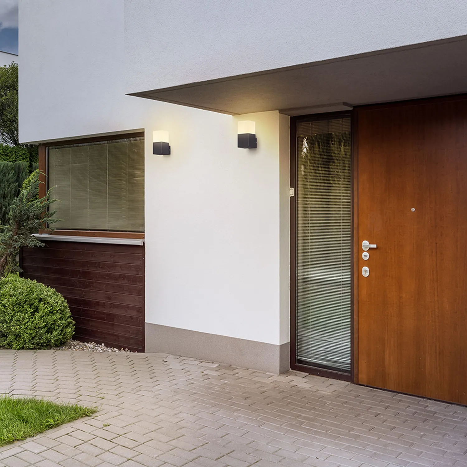 Rendl Clyde Wall aplice exterior E27 antracit opal
