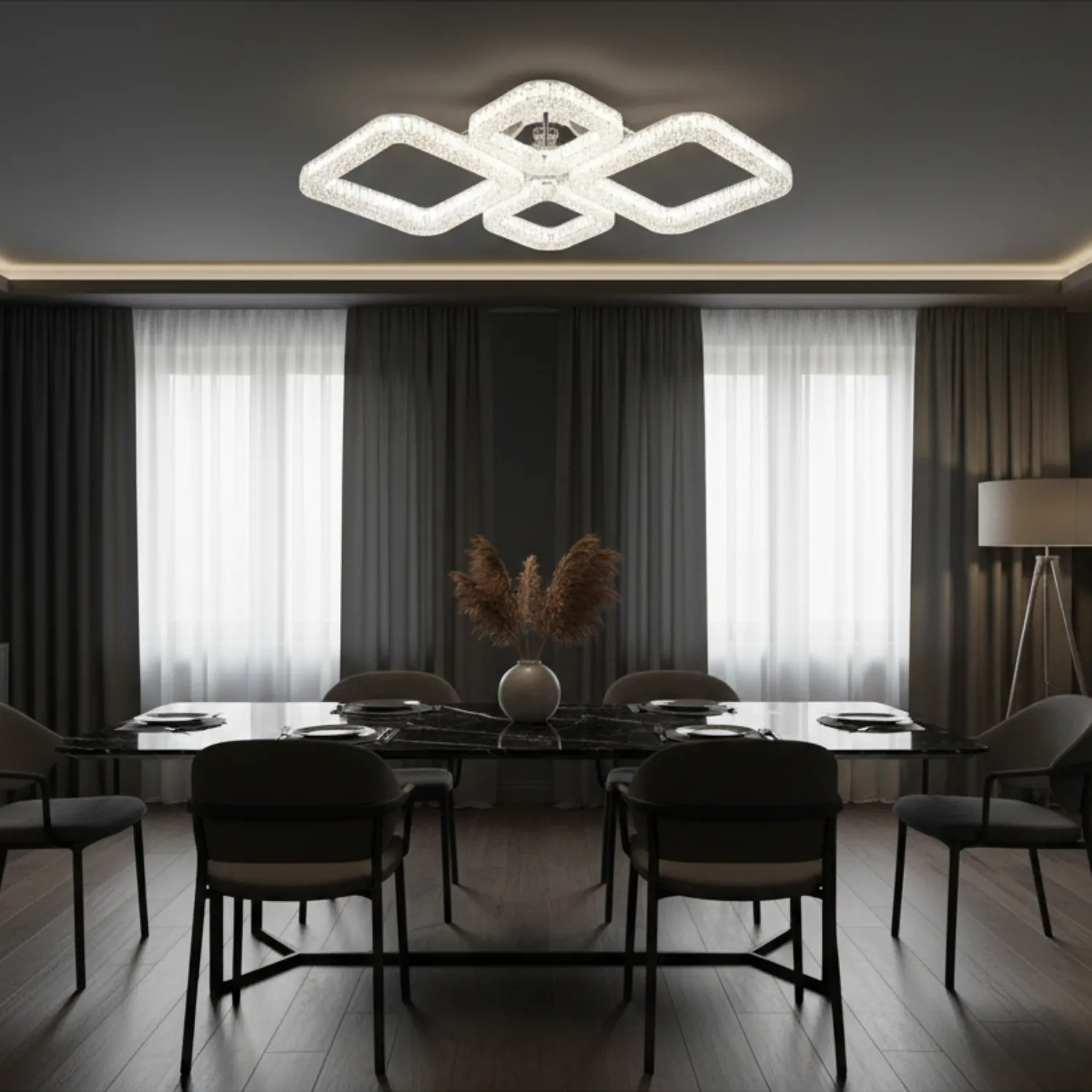 Alessandro Design MOND 72W lustra LED alba dimabila