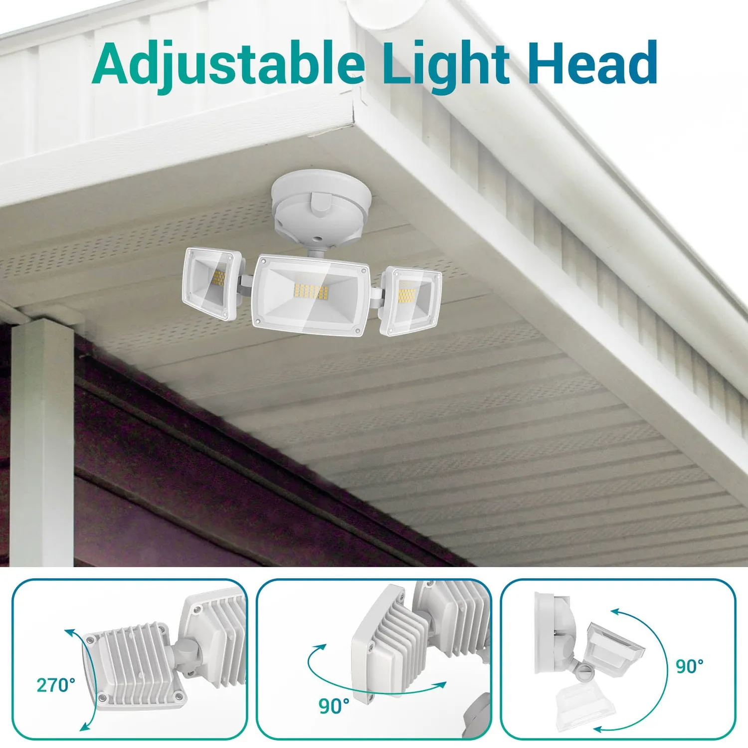Ustellar 55W proiector LED exterior 2 buc alb lumina zi