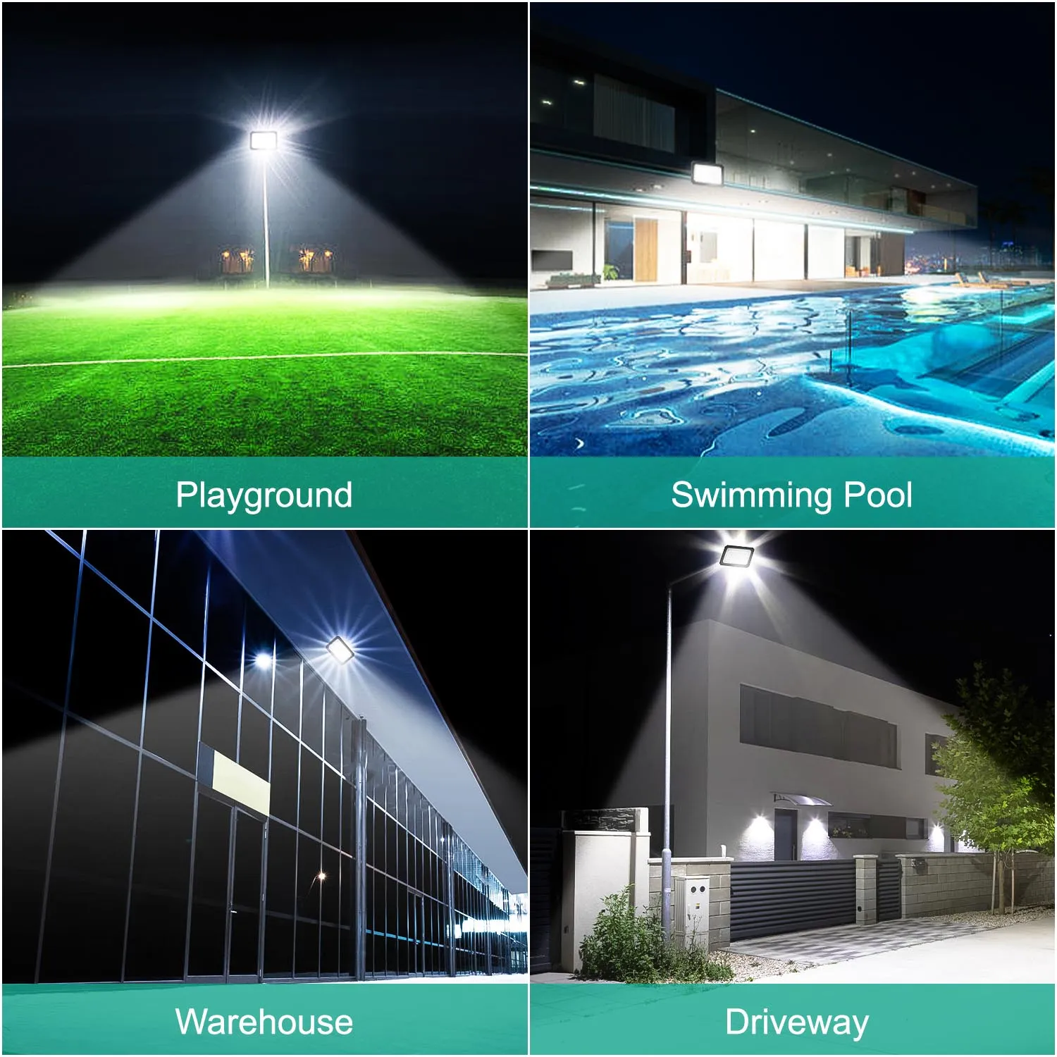 Ustellar proiector LED 200W 18000lm set 2 buc alb rece