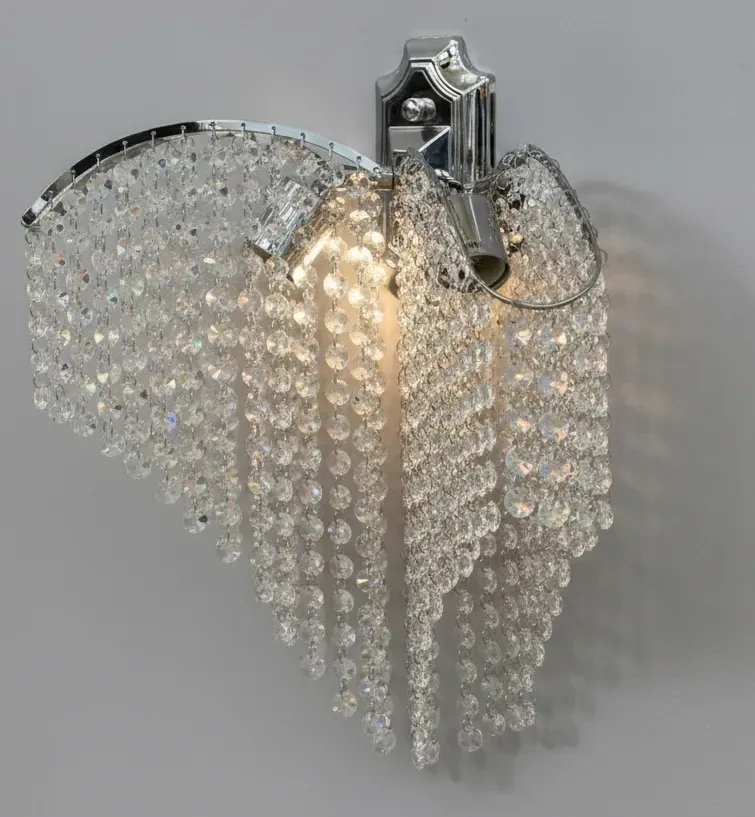 Alessandro Design Ander Cristal aplica 2xE14 crom lucios cristale