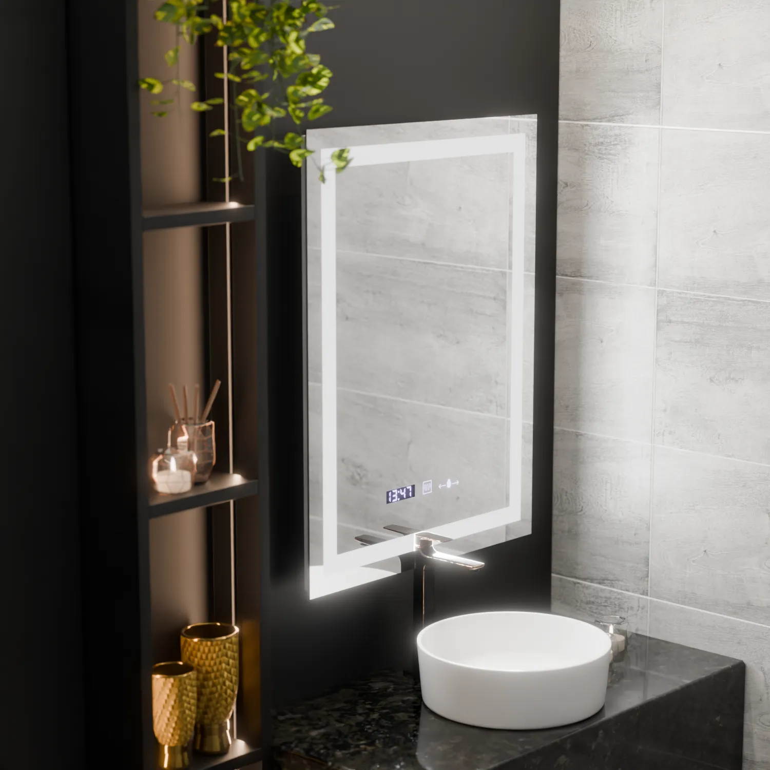Alessandro Design Verite Marcello oglinda LED 60x80cm dezaburire