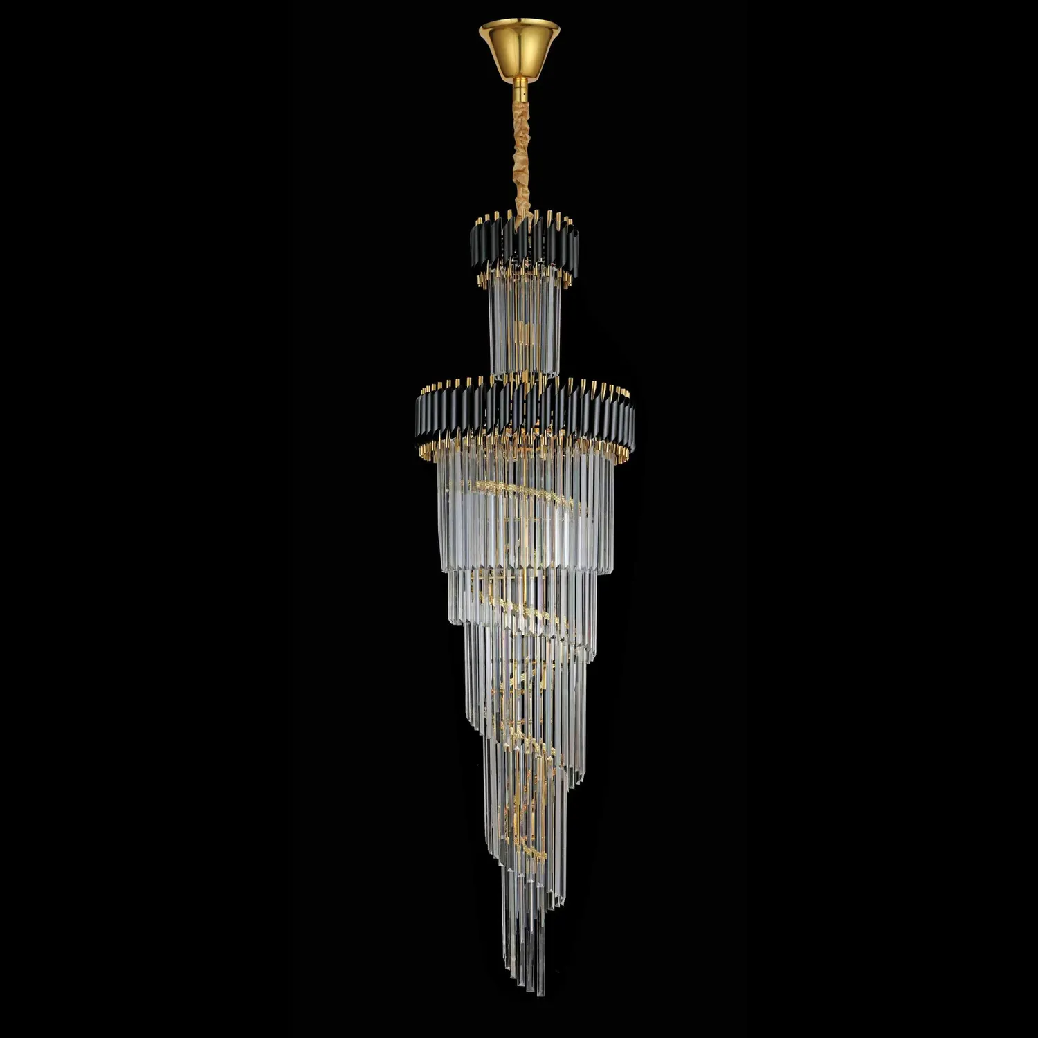 Alessandro Design CC900/600X1800 candelabru cristal auriu-negru 27xE14