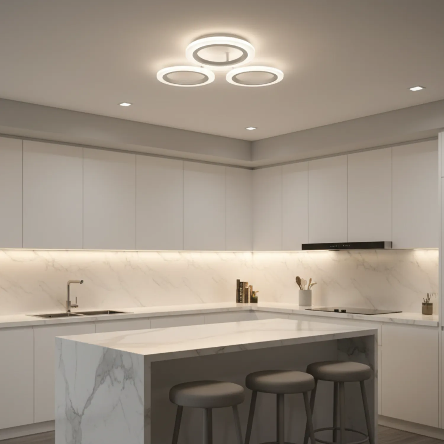 Alessandro Design Mara lustra LED 27W 3 cercuri neutra