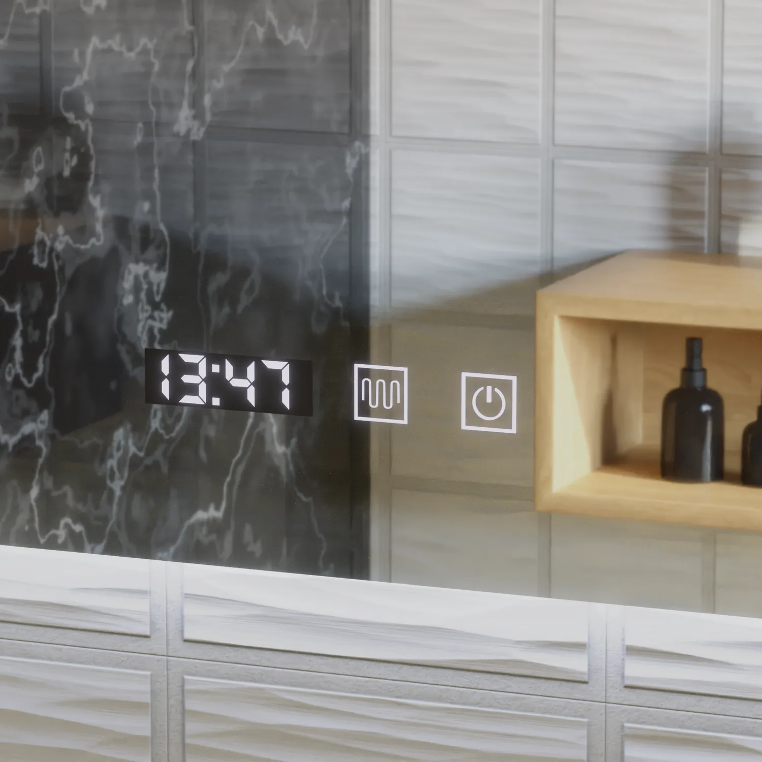 Alessandro Design Artar oglinda LED 80x60 cm cu dezaburire touch