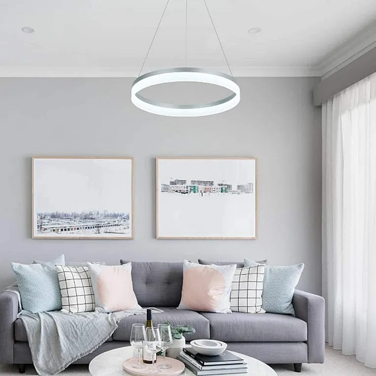Alessandro Design ANINA Lustra LED 34W Alba cu Telecomanda