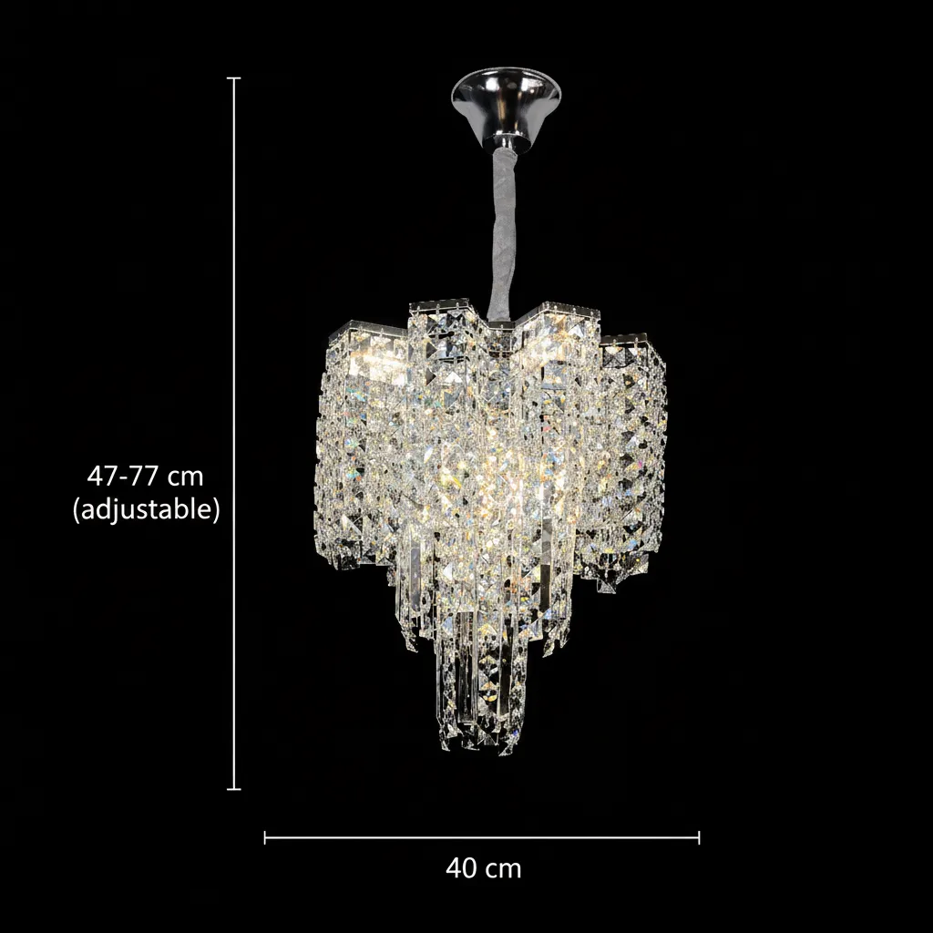 Alessandro Design TAGISH Nobile candelabru cristal crom 7xE14