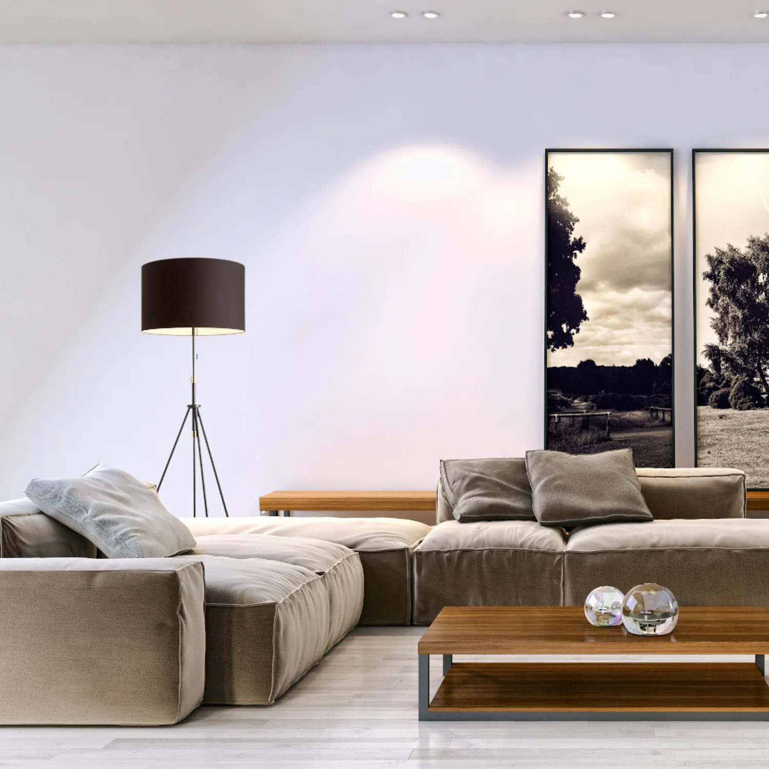 Rendl Light Studio Luton/Ron lampadar E27 negru textil